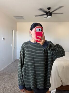 Striped long sleeve tee